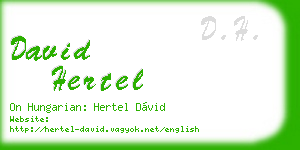 david hertel business card
